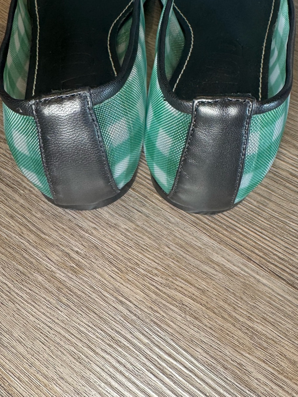 STAUD Alba Jade Gingham Mesh Ballet Flats - Picture 5 of 15